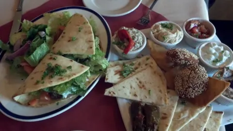 Lamb kebab sandwich