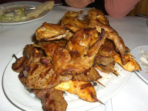 Freekeh-stuffed pigeon