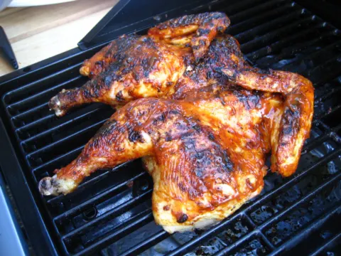 Whole charcoal chicken