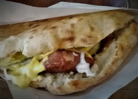 Lamb kofta sandwich